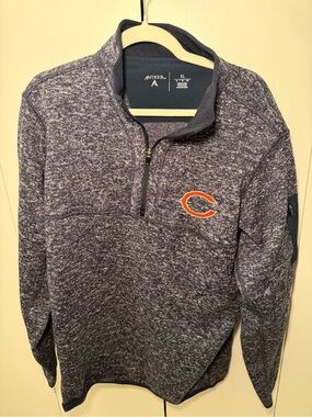 Antigua Navy and Gold Quarter-Zip Pullover